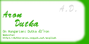 aron dutka business card
